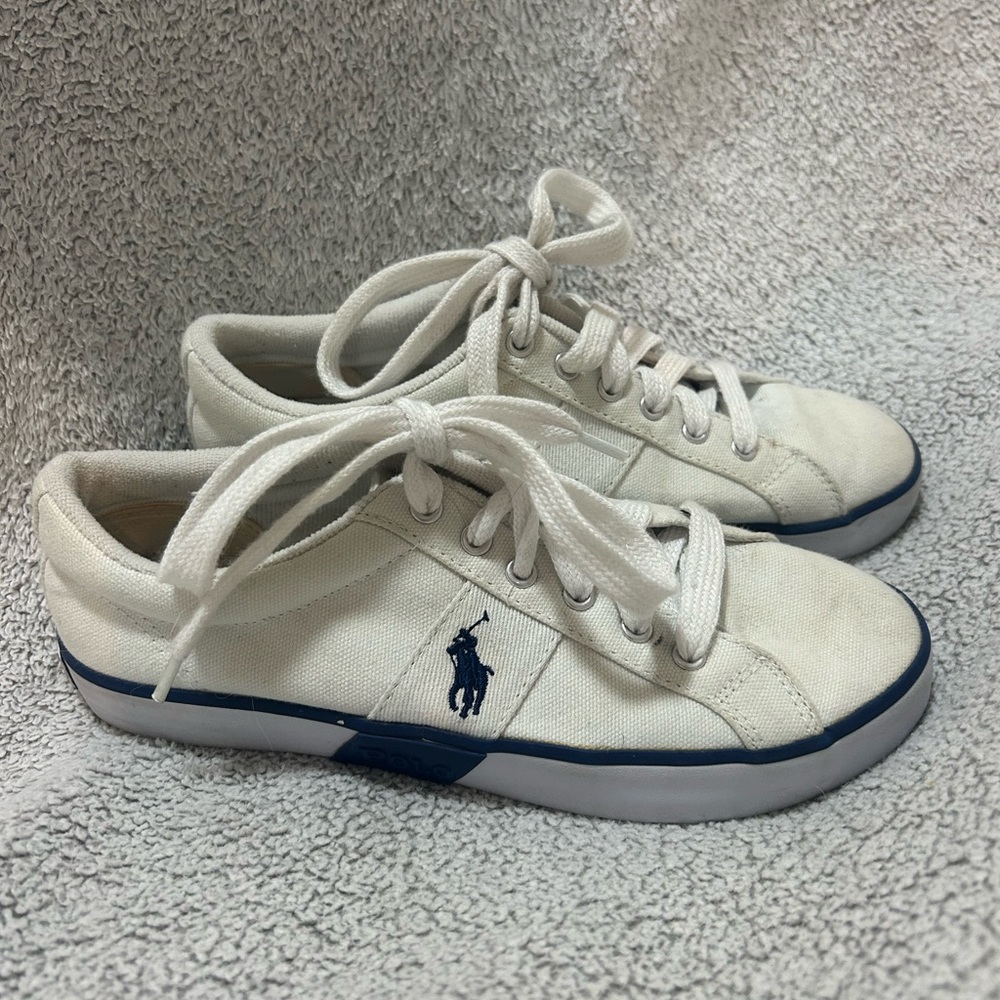 Polo Ralph Lauren White Canvas Sneakers